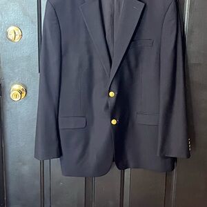 Lauren, Ralph Lauren, navy blue Blazer with Gold Accents